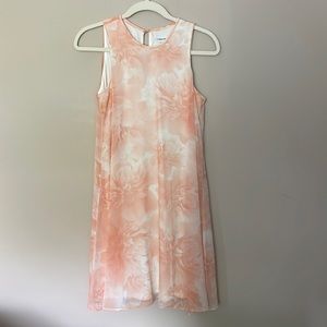 Pink floral Calvin Klein dress